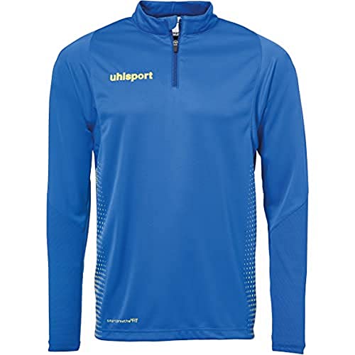 Uhlsport Herren Score 1/4 Zip Top Sweatshirt, azurblau/limonengelb, S von uhlsport