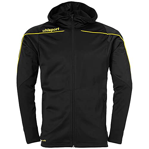 uhlsport Herren Stream 22 Track Hood Jacke, schwarz/limonengelb, XXXL von uhlsport