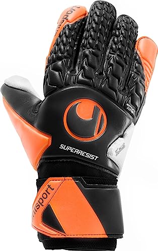 uhlsport Herren Super Resist Handschuhe, schwarz/Fluo orange/Weiß, 3.5 von uhlsport