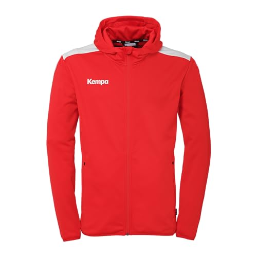 Kempa Herren Emotion 27 Kapuzenjacke Sport-Jacke, Rot/Weiß, XL EU von Kempa
