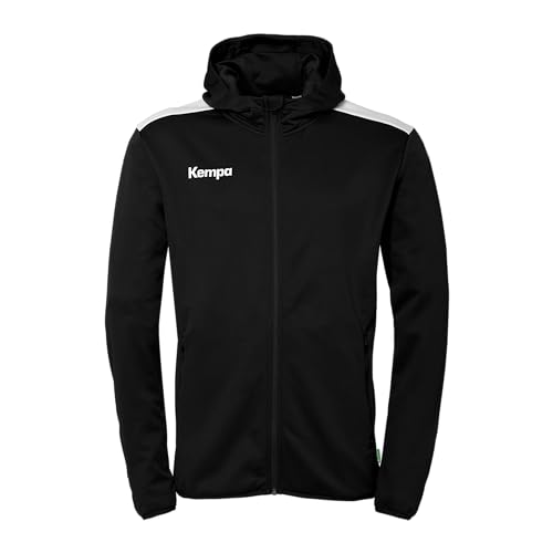 Kempa Herren Emotion 27 Kapuzenjacke Sport-Jacke, Schwarz/Weiß, 128 EU von Kempa