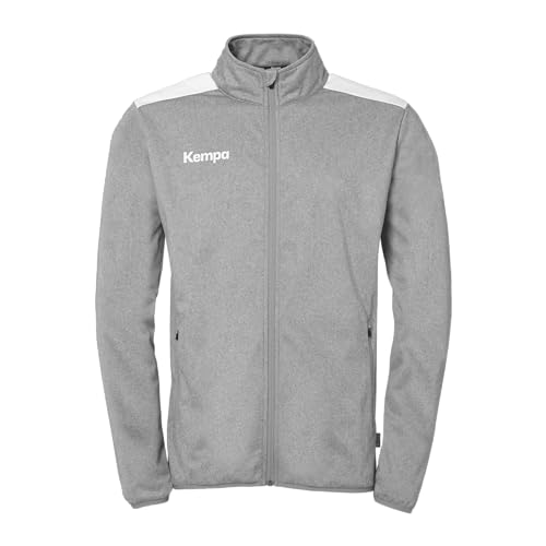 Kempa Herren Emotion 27 Poly Sport-Jacke, Dark Grau Melange/weiß, XXL EU von Kempa