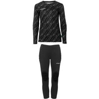 uhlsport Progressive Torwart-Set (Torwarttrikot + Torwarthose) Kinder schwarz 140 von uhlsport
