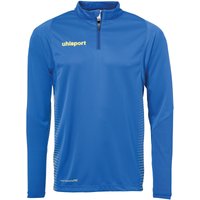 uhlsport Score 1/4-Zip Top Sweatshirt azurblau/limonengelb 164 von uhlsport