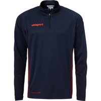 uhlsport Score 1/4-Zip Top Sweatshirt marine/fluo rot 140 von uhlsport