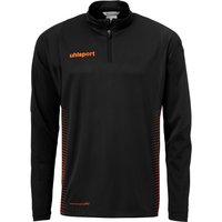 uhlsport Score 1/4-Zip Top Sweatshirt schwarz/fluo orange 116 von uhlsport