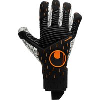 uhlsport Speed Contact Supergrip+ Finger Surround Torwarthandschuhe Herren schwarz/weiß/fluo orange 7.5 von uhlsport