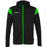 uhlsport Squad 27 Track Trainingsjacke mit Kapuze Herren schwarz/fluo grün 3XL von uhlsport