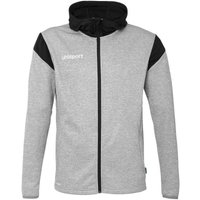 uhlsport Squad 27 Track Trainingsjacke mit Kapuze Kinder dark grau melange/schwarz 116 von uhlsport