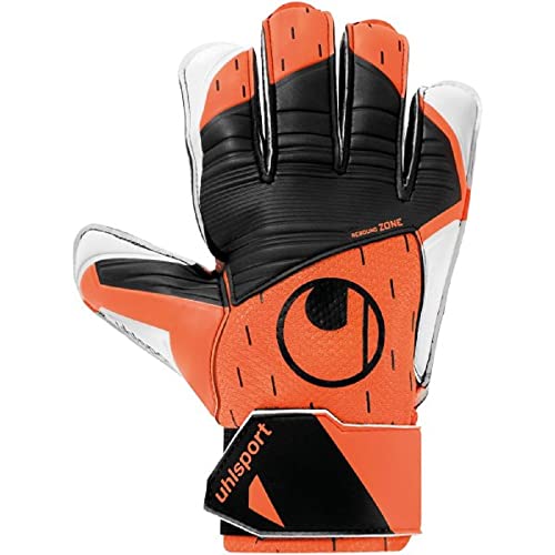uhlsport Starter Resist Torwarthandschuhe Gloves für Erwachsene und Kinder Fußball Soccer Football - geeignet jeden Untergrund, auch Kunstrasen - Fluo orange/weiß/schwarz von uhlsport