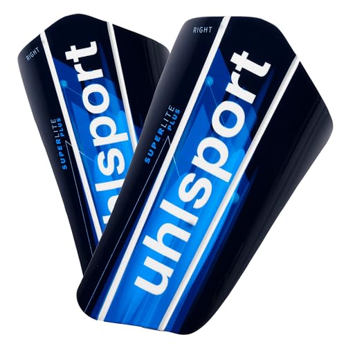 uhlsport Super Lite Plus, Unisex-Jugend Fußball-Schienbeinschoner, Azul Marino/Azul fluor/bl, L - von uhlsport