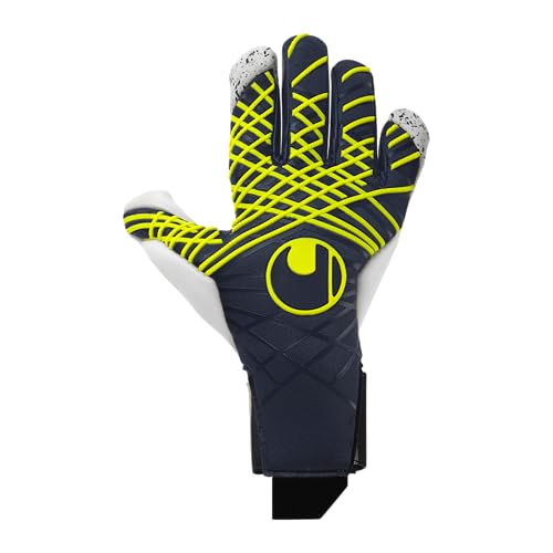 uhlsport Fußball Torwarthandschuhe Prediction Flex HN, Marine/weiß/Fluo gelb, 10.5 von uhlsport