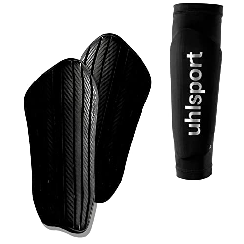 uhlsport Carbonflex Evo Fußball Schienbeinschoner für Kinder und Erwachsene - ultraleichter Fussball-Schienbeinschoner mit Lüftungslöcher und hoher Aufpralldämpfung von uhlsport