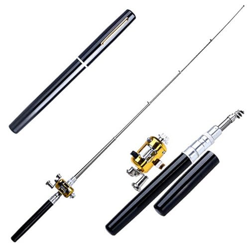 Angelrute Mini Outdoor Pocket Fish Pen Form Angelrute Aluminiumlegierung Angelrute von ulafbwur