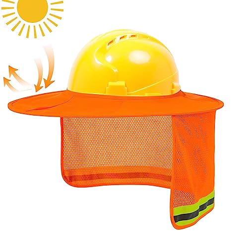 Schutzhelmschirm | Schutzhelm-Sonnenschutzvisier mit reflektierendem Streifen | Schutzhelm-Sonnenschutz, faltbar, hohe Sichtbarkeit für Schutzhelm-Zubehör Ulapithi von ulapithi