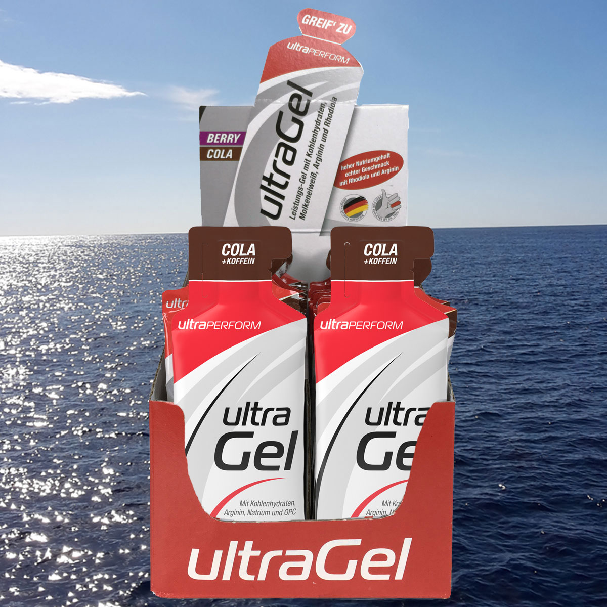 UltraSPORTS ultraPERFORM Gel Beutel 24x35g COLA+Coffein von ultraSPORTS