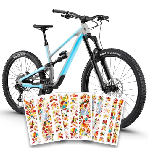 unleazhed Bike Protection BP01 Frame Candy Shop GLÄNZEND | Rahmenschutzfolie für Mountainbikes | Made in Germany | 35 -teiliges komplett Rahmenschutz-Set | extrem reißfest von unleazhed