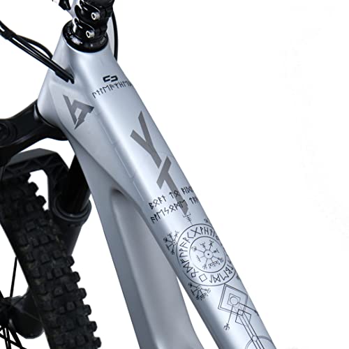 unleazhed Bike Protection BP01 L Frame Edition Runes of Shred Black MATT |Rahmenschutzfolie für Mountainbikes | Made in Germany |19 -teiliges Rahmenschutz-Set von unleazhed