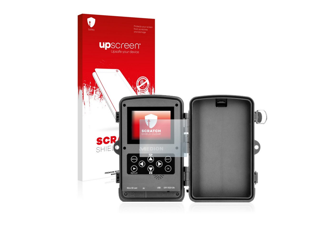 upscreen Schutzfolie für MEDION Wildkamera S49119 (MD 87396), Displayschutzfolie, Folie klar Anti-Scratch Anti-Fingerprint von upscreen