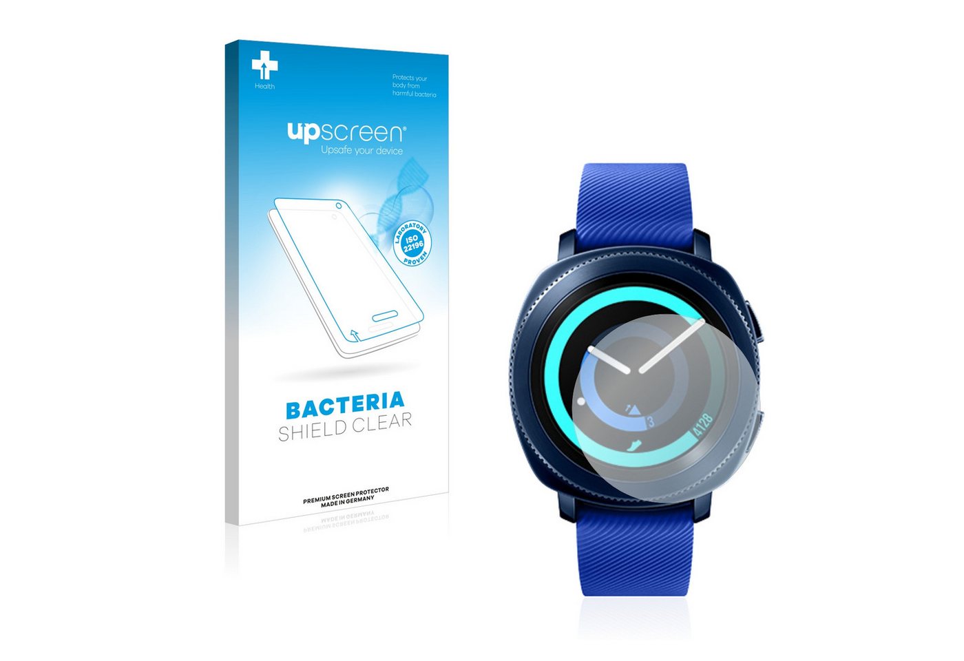 upscreen Schutzfolie für Samsung Gear Sport, Displayschutzfolie, Folie Premium klar antibakteriell von upscreen