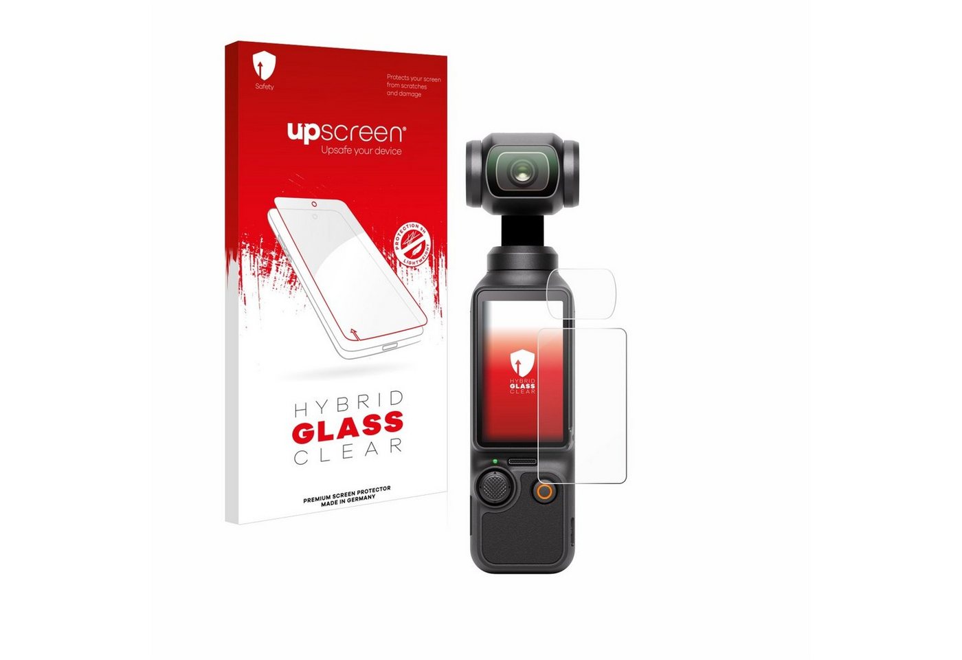 upscreen flexible Panzerglasfolie für DJI Osmo Pocket 3 (Display + Linse), Displayschutzglas, Schutzglas Glasfolie klar von upscreen