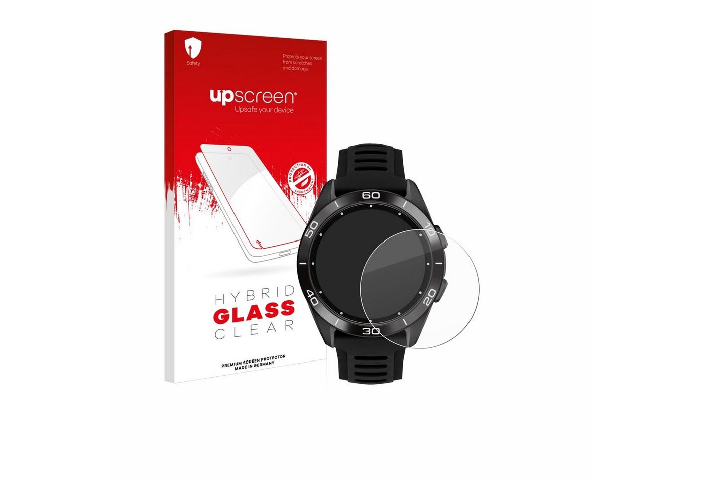 upscreen flexible Panzerglasfolie für Tissot T-Touch Connect Sport 2023, Displayschutzglas, Schutzglas Glasfolie klar von upscreen