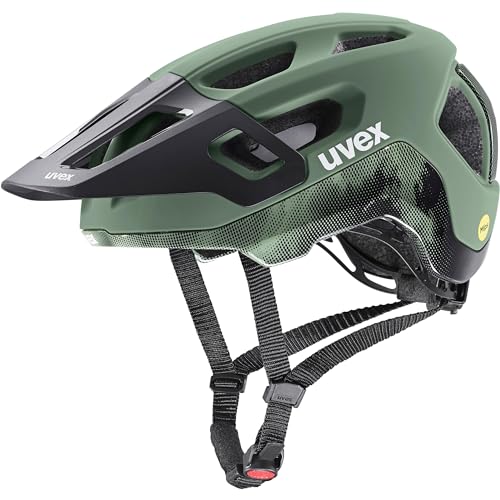 Uvex Unisex React MIPS Fahrradhelm, Moss Green-Black matt, 56-59cm von uvex