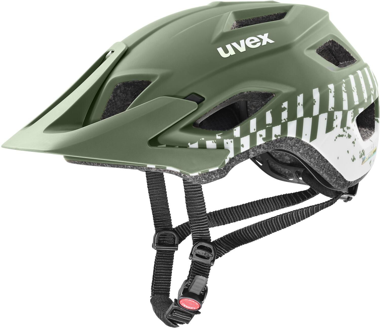 uvex Access Fahrradhelm (52-57 cm, 11 moss green/white matt) von uvex
