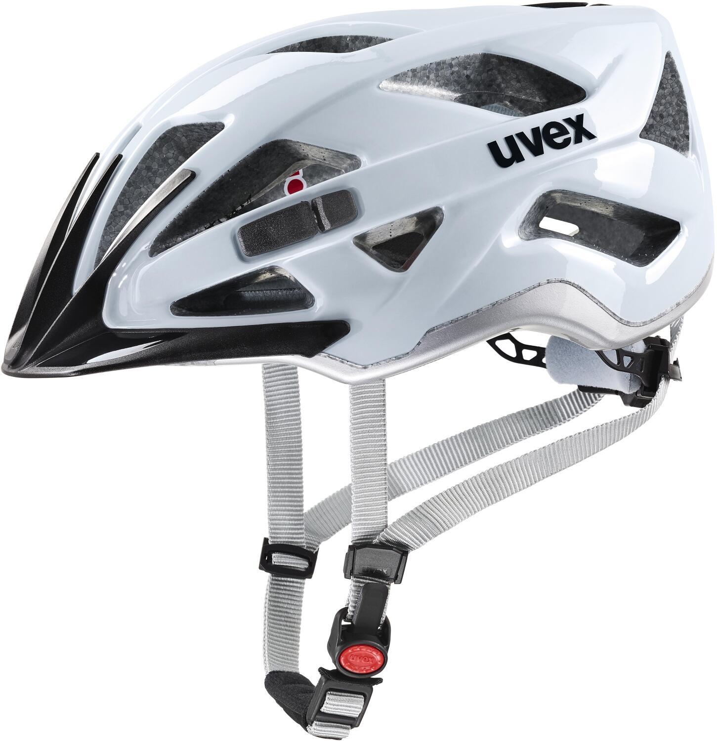 uvex Active Fahrradhelm (52-57 cm, 10 cloud/silver) von uvex