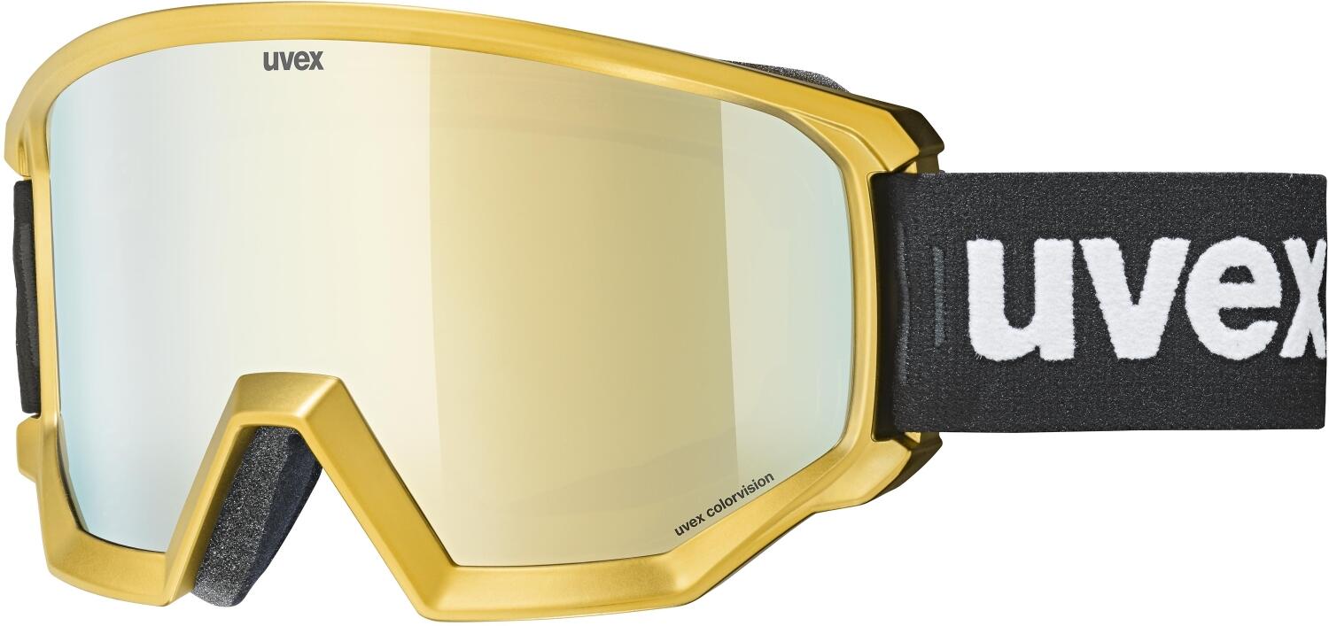 uvex Athletic CV Skibrille Brillenträger chrome (6030 chrome gold, mirror gold/colorvision green (S2)) von uvex