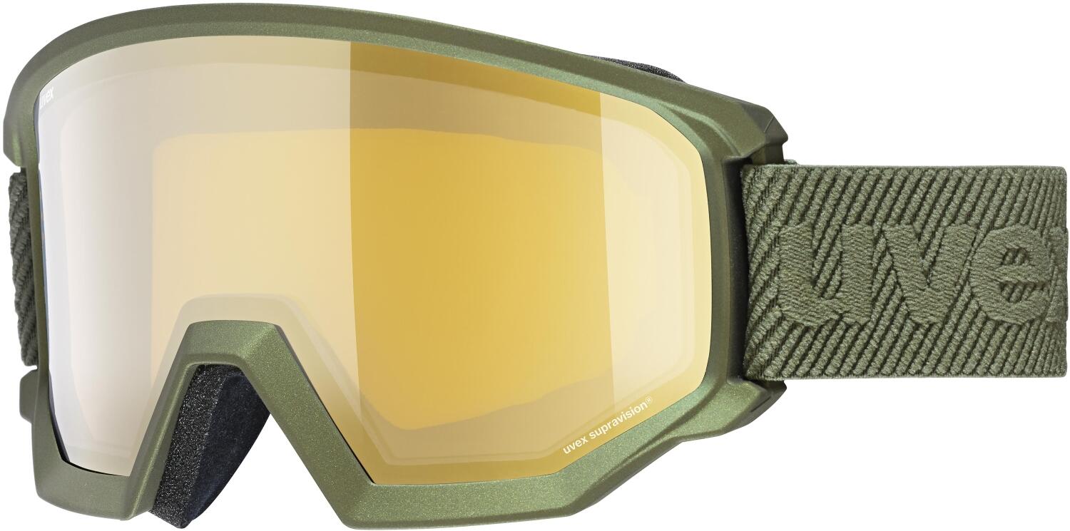 uvex Athletic FM Brillenträger Skibrille (8030 croco mat, mirror gold lasergold (S2)) von uvex
