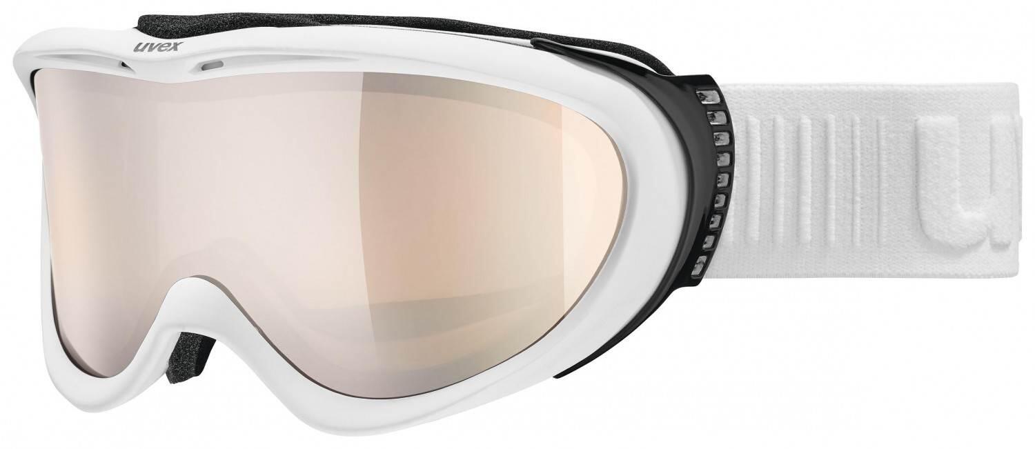 uvex Comanche VLM Brillenträger Skibrille (1030 white mat, litemirror silver variomatic/polavision/clear) von uvex