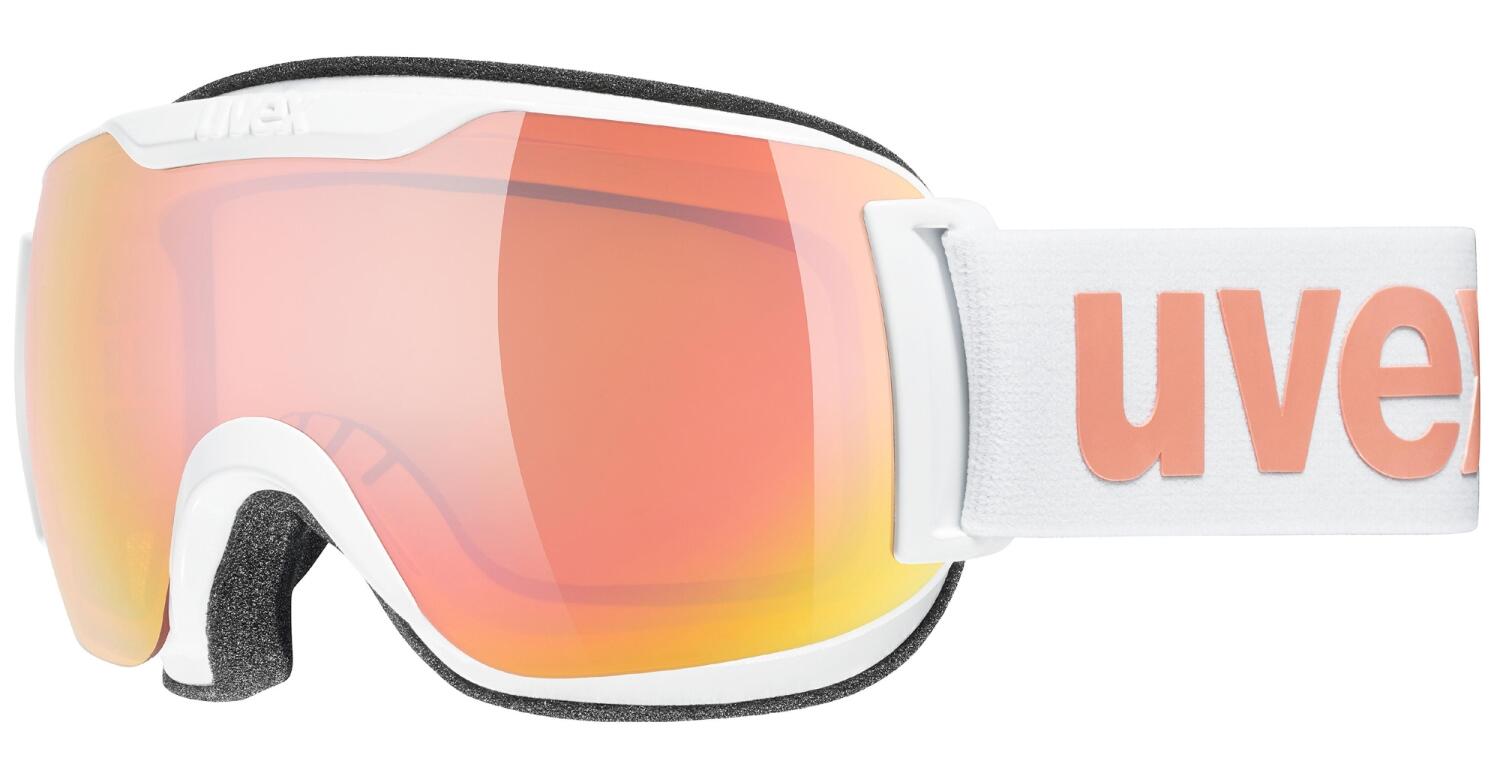 uvex Downhill 2000 small CV Skibrille (Farbe: 1030 white, mirror rose/colorvision orange (S2)) von uvex