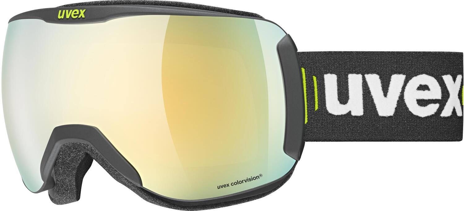 uvex Downhill 2100 CV Race Skibrille (2530 black mat, mirror gold/colorvision green (S2)) von uvex