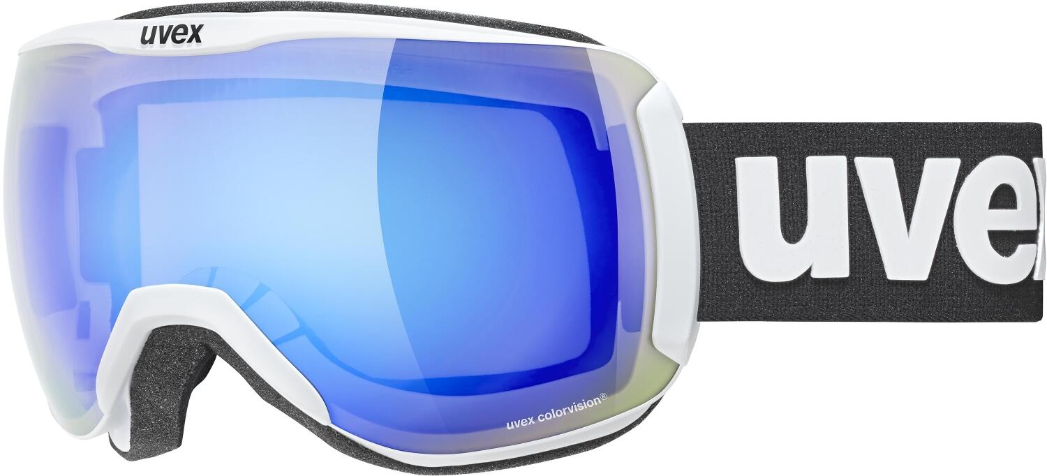 uvex Downhill 2100 CV Skibrille (1030 white matt, mirror blue/colorvision green (S2)) von uvex