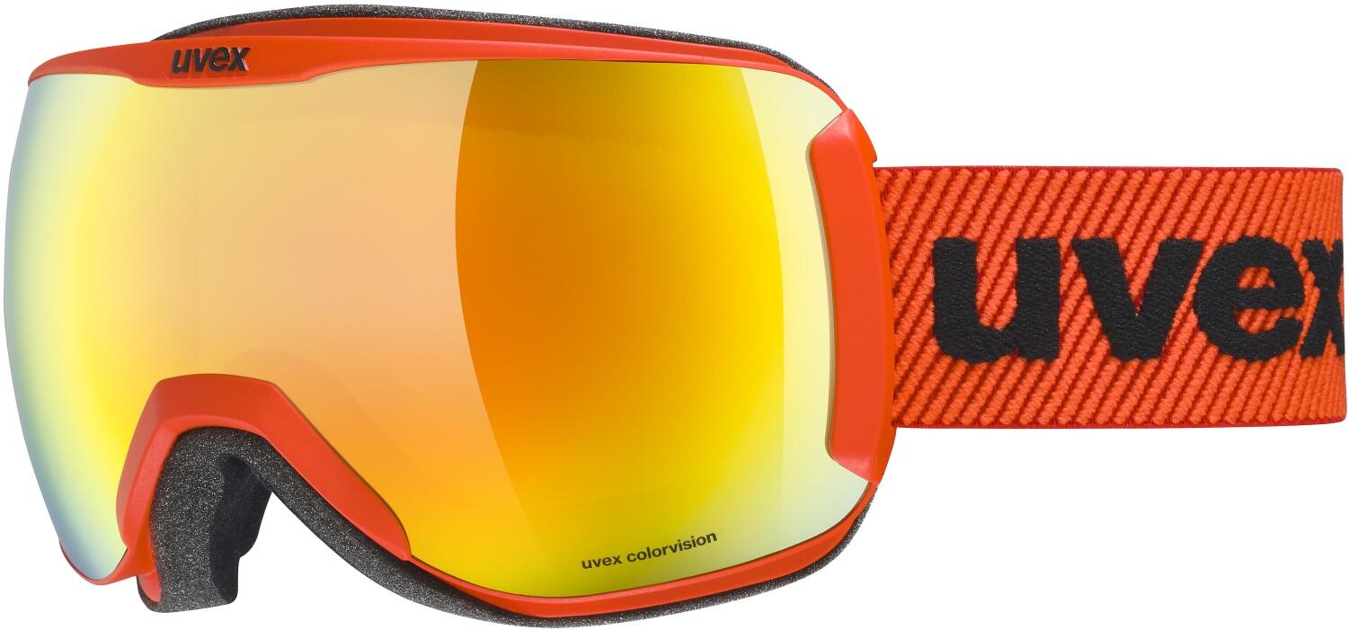 uvex Downhill 2100 CV Skibrille (3130 fierce red matt, mirror orange/colorvision green (S2)) von uvex