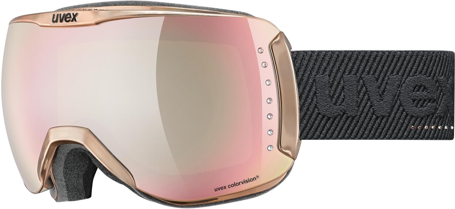 uvex Downhill 2100 Glamour Skibrille Women (0230 rose chrome, mirror rose/colorvision green (S2-S3)) von uvex