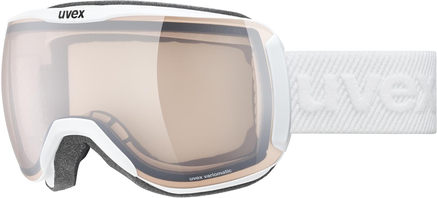 uvex Downhill 2100 Variomatic Skibrille (Farbe: 1030 white matt, mirror silver/variomatic clear (S1-S3)) von uvex
