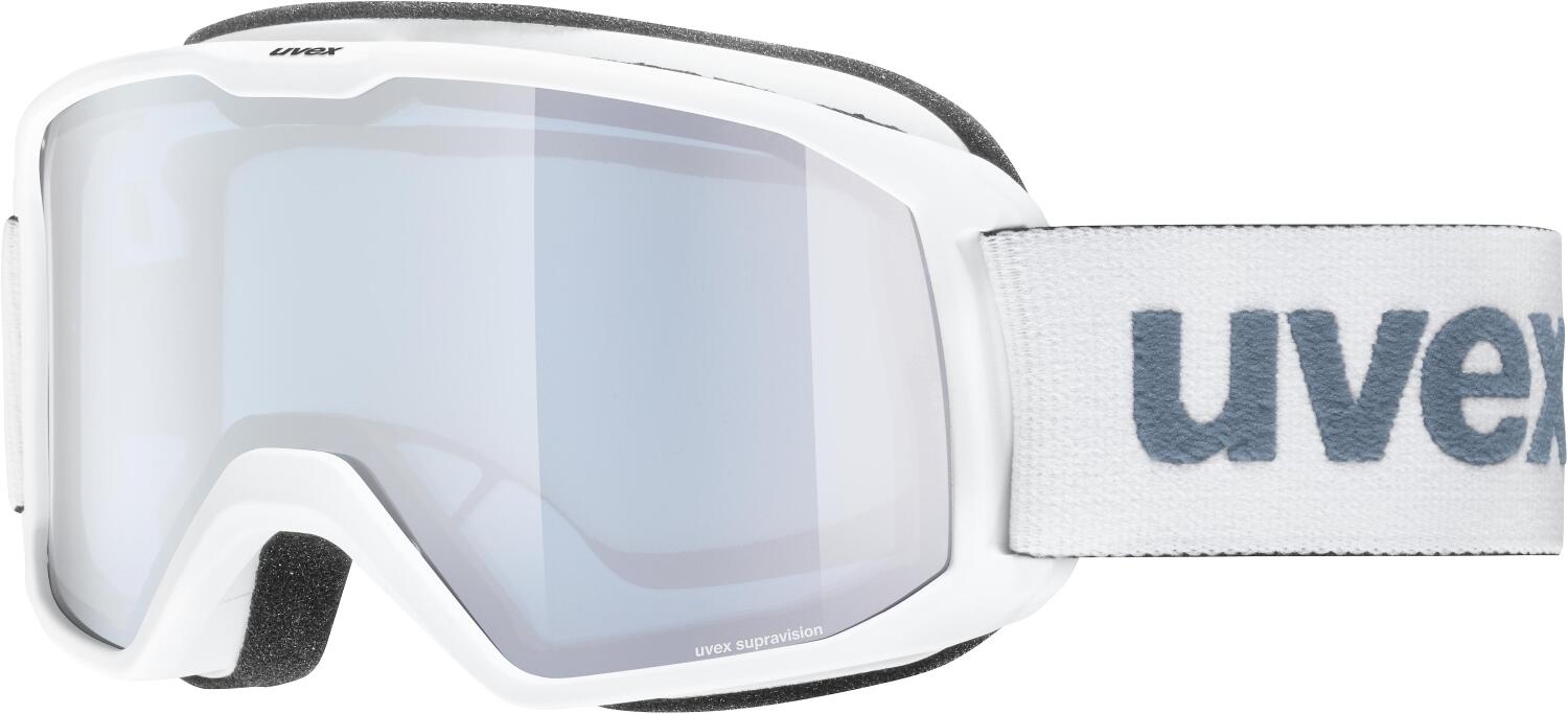 uvex Elemnt FM Skibrille (1030 white matt, mirror silver/blue (S2)) von uvex