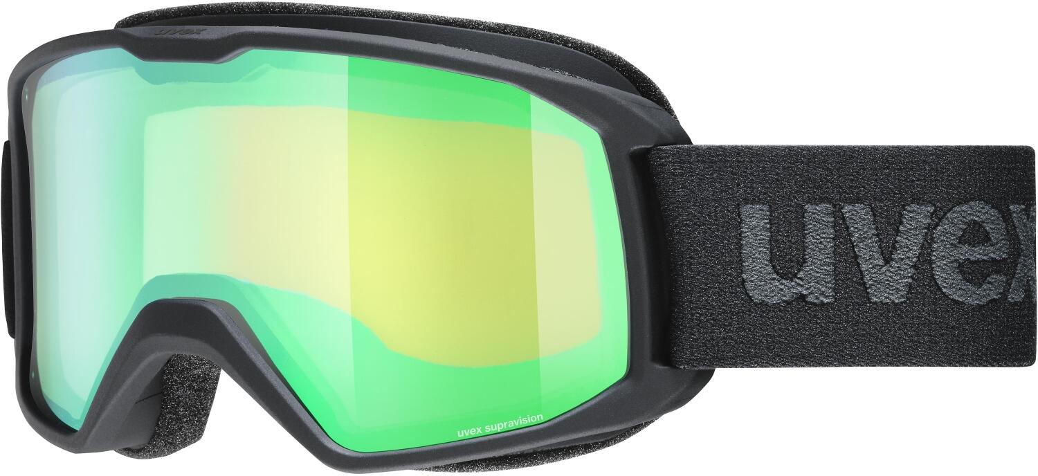 uvex Elemnt FM Skibrille (2030 black matt, mirror green/lasergold lite (S2)) von uvex