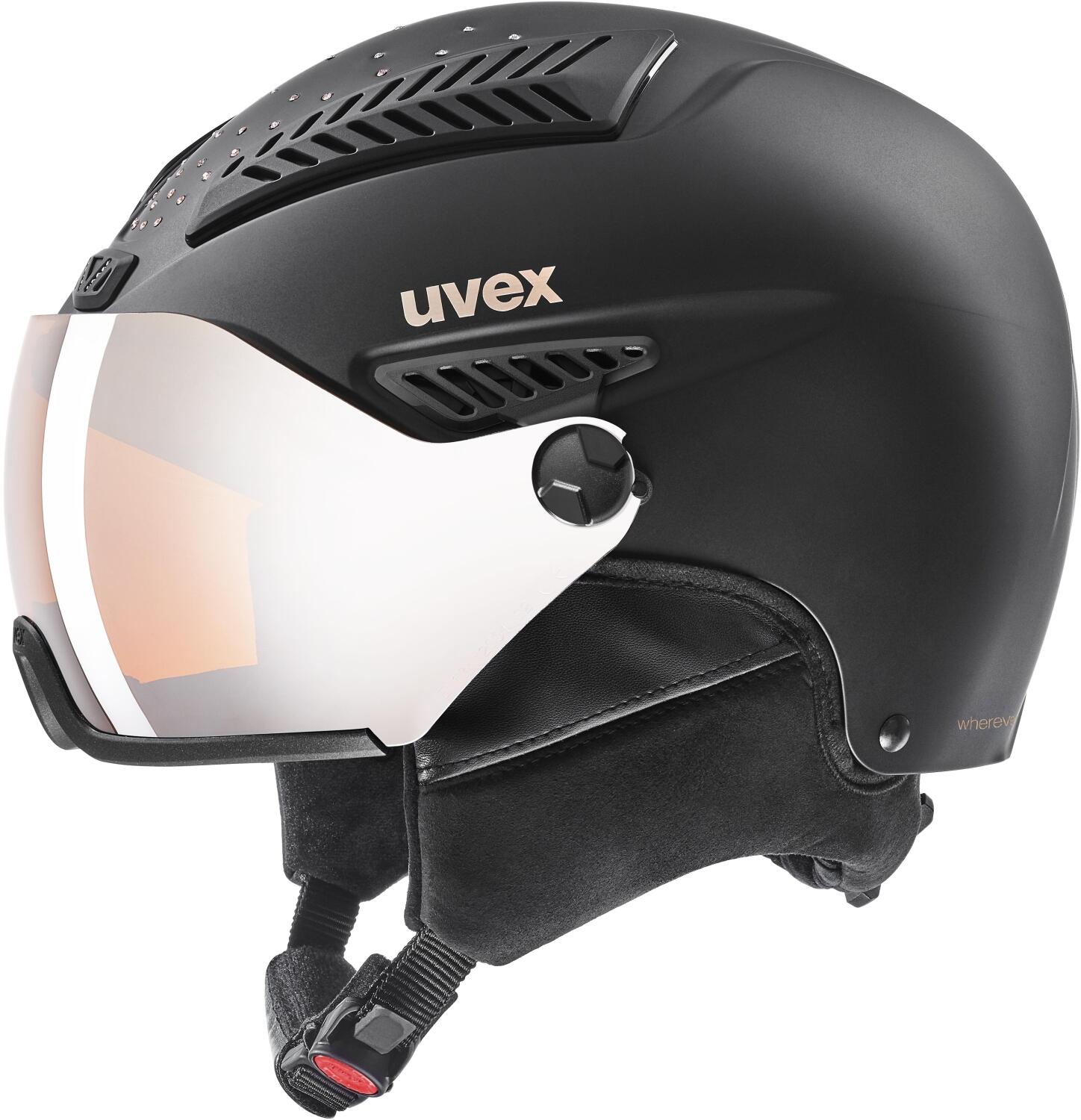 uvex HLMT 600 Visor WE Glamour Skihelm (53-55 cm, 60 black mat) von uvex