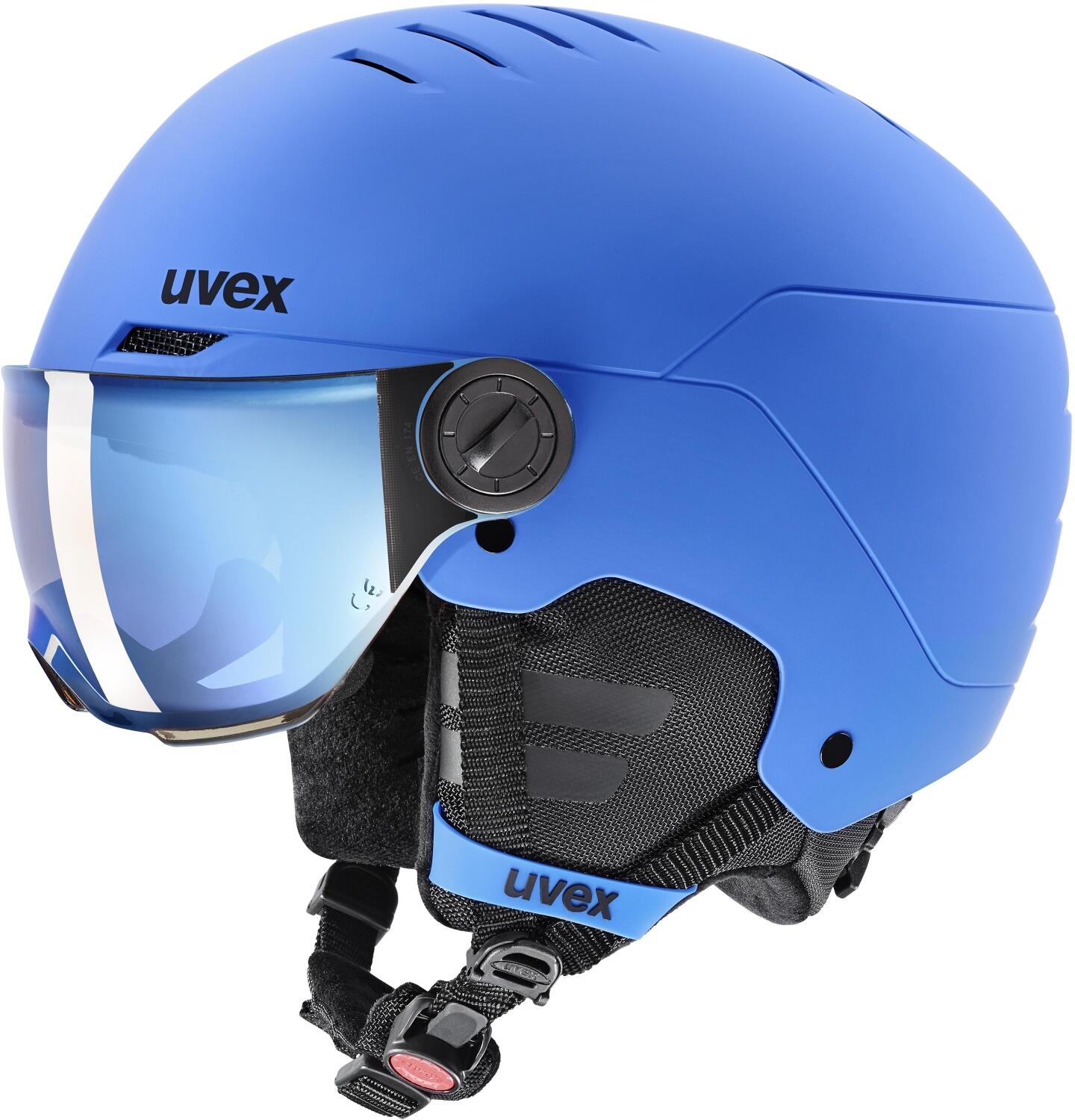 uvex Rocket Jr. Visor Kinderskihelm (51-55 cm, 20 blue matt) von uvex