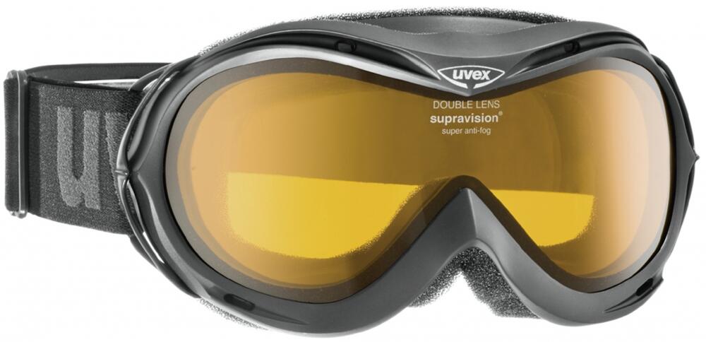 uvex Skibrille Hurricane (0229 black, double lens/lasergold lite (S1)) von uvex