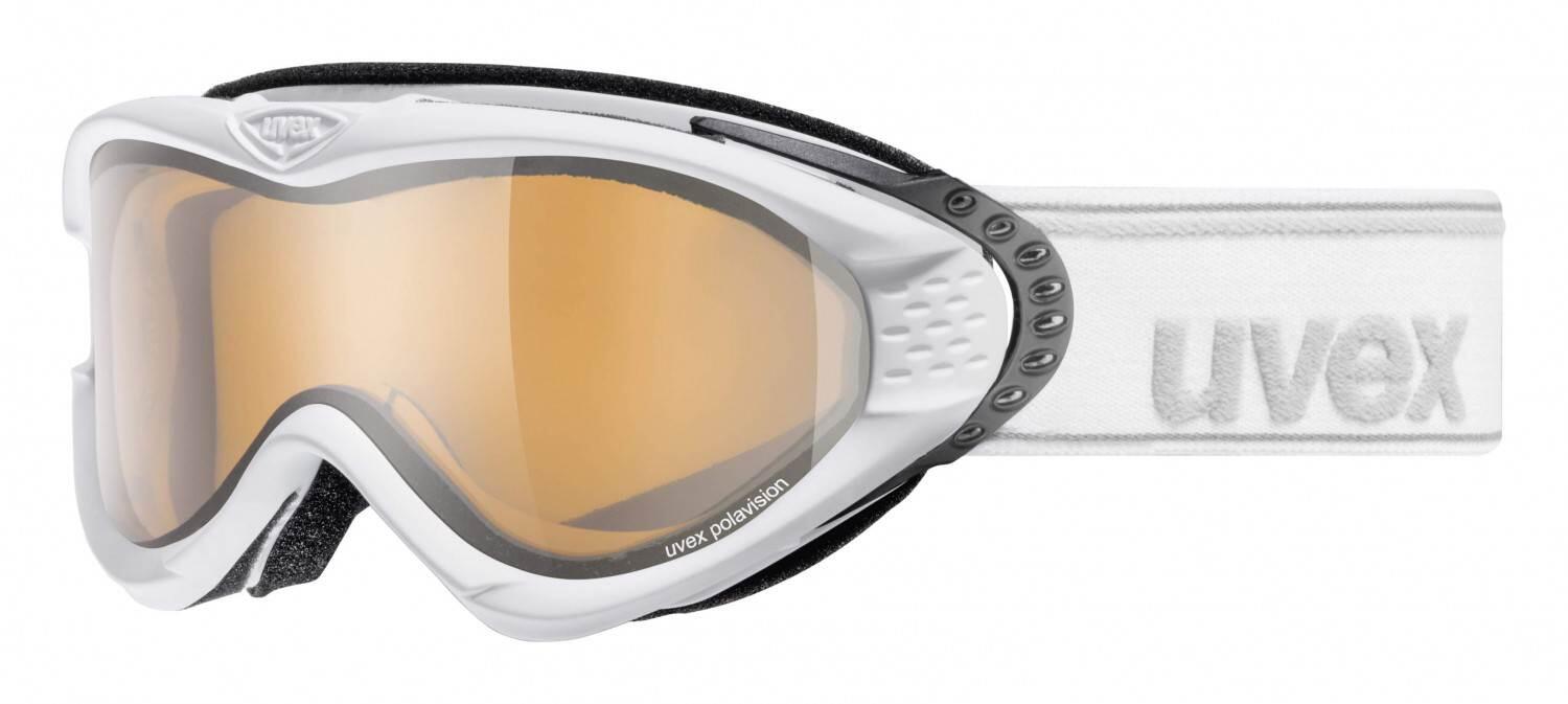 uvex Skibrille Onyx Polavision (1121 polarwhite mat, double lens, polavision) von uvex