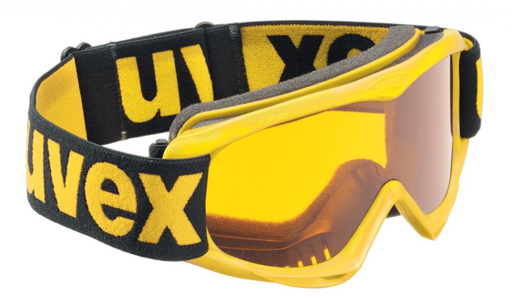 uvex Snowcat Skibrille (6649 yellow, single lens, lasergold lite) von uvex