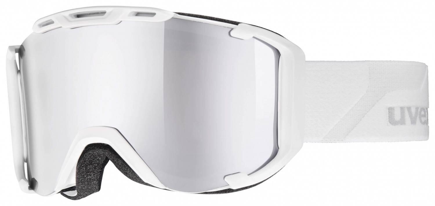 uvex Snowstrike Litemirror Skibrille (1026 white, mirror silver/lasergold lite) von uvex