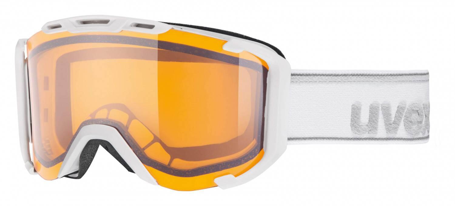 uvex Snowstrike Skibrille (1029 white mat, lasergold lite/clear) von uvex