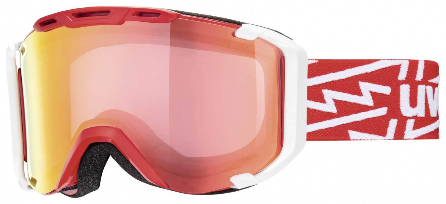 uvex Snowstrike VM Skibrille (3023 red/white, double lens, litemirror red, variomatic/clear) von uvex