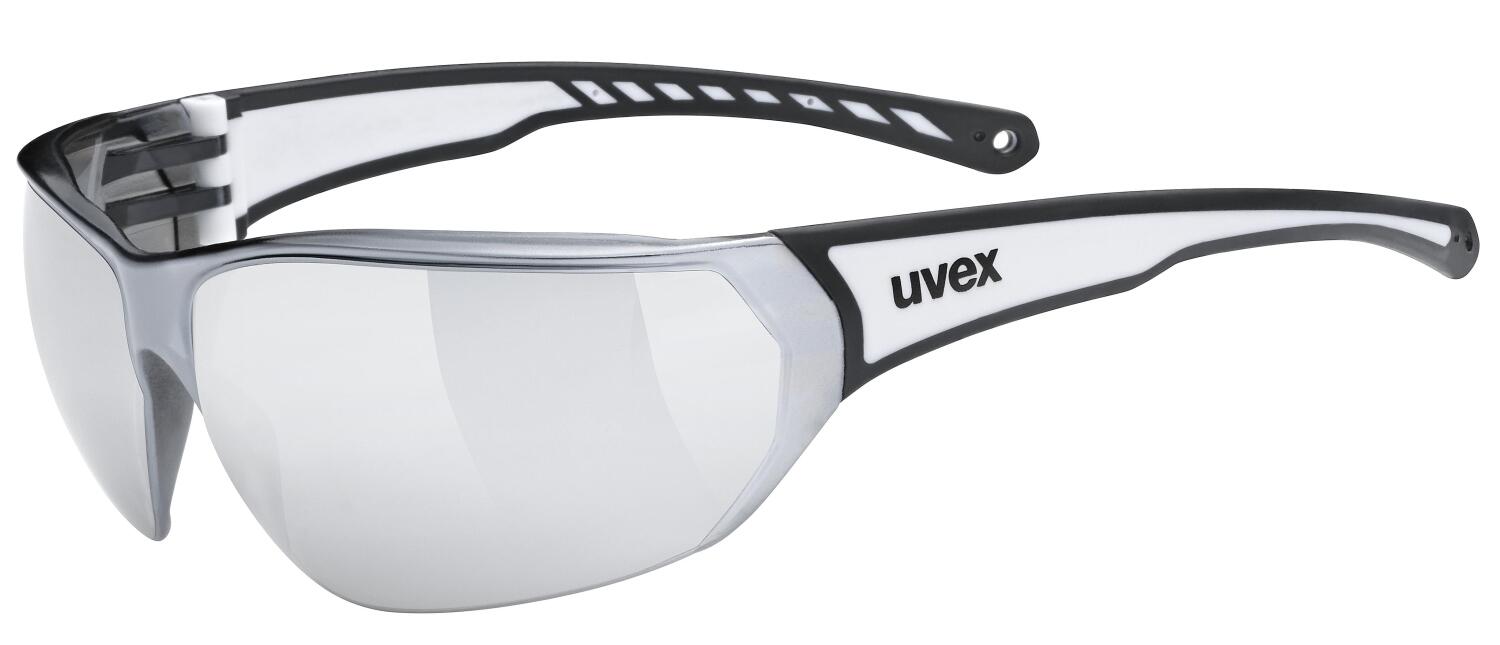 uvex Sportstyle 204 Sportbrille (2816 black white, mirror silver (S3)) von uvex