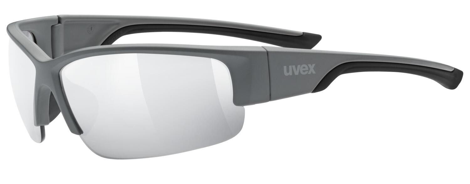 uvex Sportstyle 215 Sportbrille (5516 grey mat, litemirror silver (S3)) von uvex